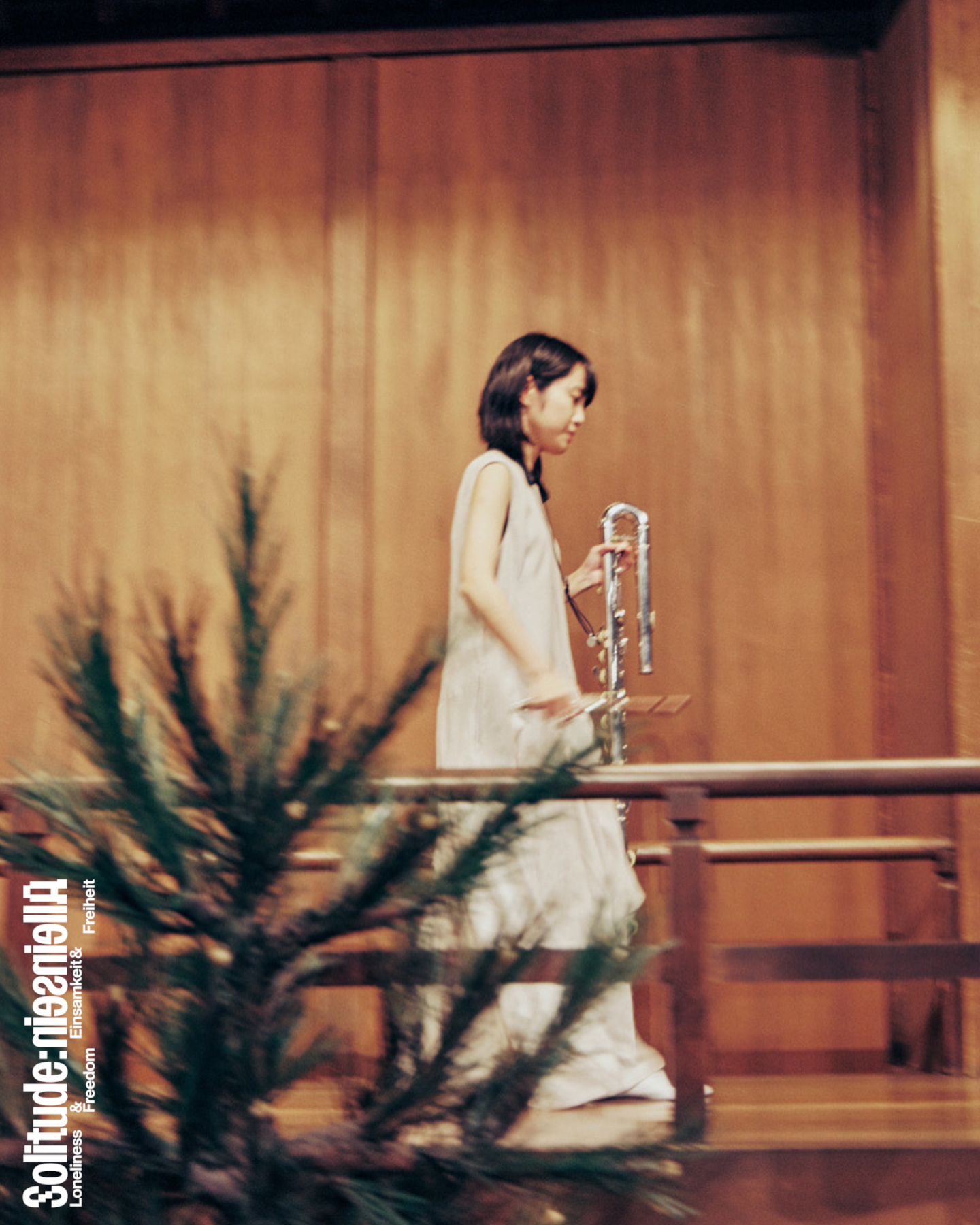 Hana Yamamoto walking with flute
